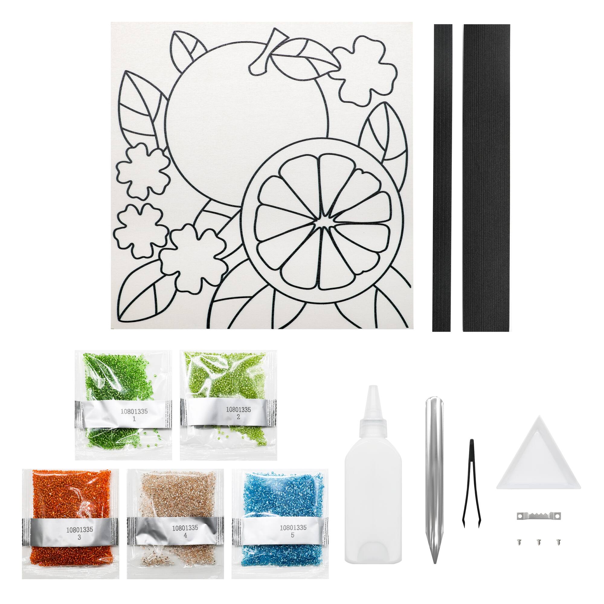 10" x 10" Oranges Bead Art Kit by Make Market®